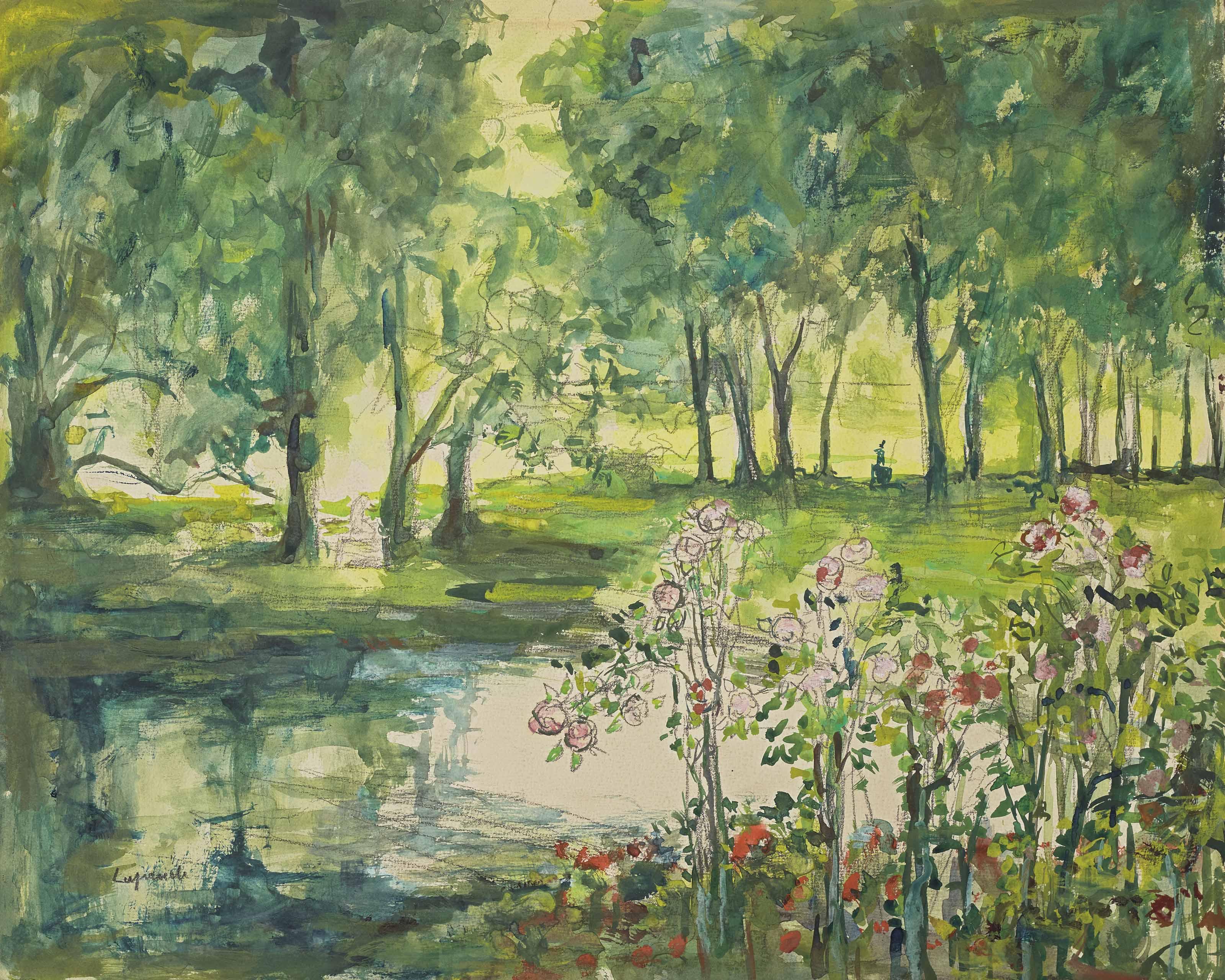 Pierre Laprade - La clairière (recto); Étude de femme (verso)