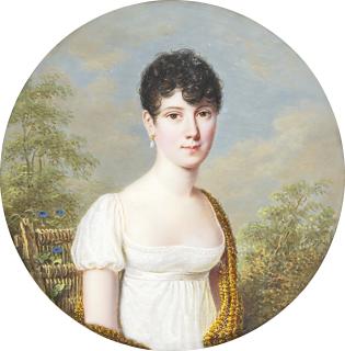Pierre Louis Bouvier - Portrait Of Louise Henriette Ollivier, Later Countess Redon De Beaupreau (1789-1864)