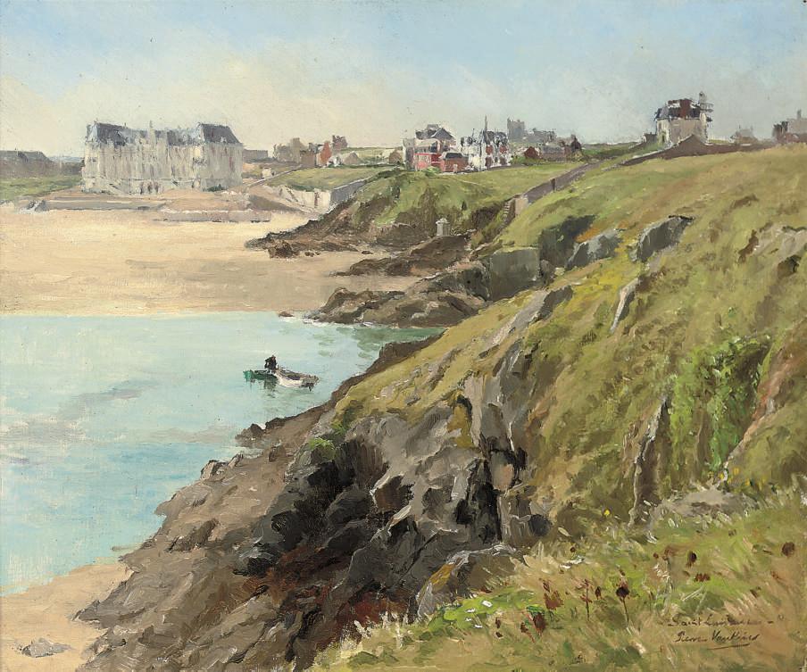 Pierre Louis Léger Vauthier - Pêcheur au bord de la mère, Saint Lumaire