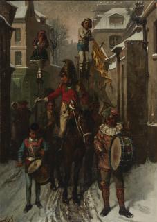 Pierre-Marie Beyle - The Circus Coming Into Town On A Snowy Evening
