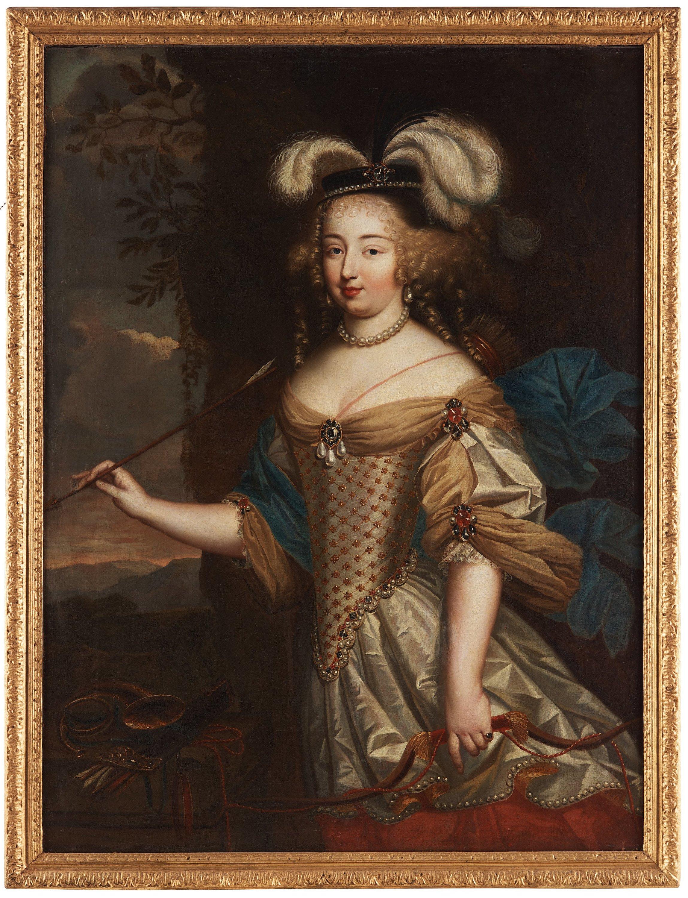 Pierre Mignard - Portrait depicting Madame de Montespan dressed as the hunting goddess Diana