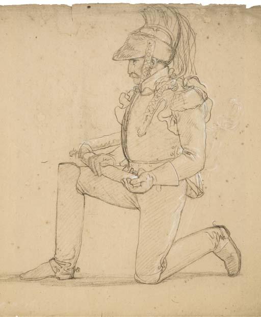 Pierre-Narcisse Guérin - Un Cuirassier Agenouillé, Un Genou À Terre
