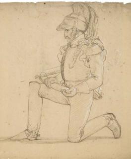 Pierre-Narcisse Guérin - Un Cuirassier Agenouillé, Un Genou À Terre