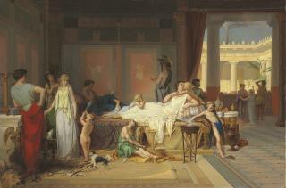 Pierre Oliver Joseph Coomans - The Last Hour of Pompeii - The House of the Poet