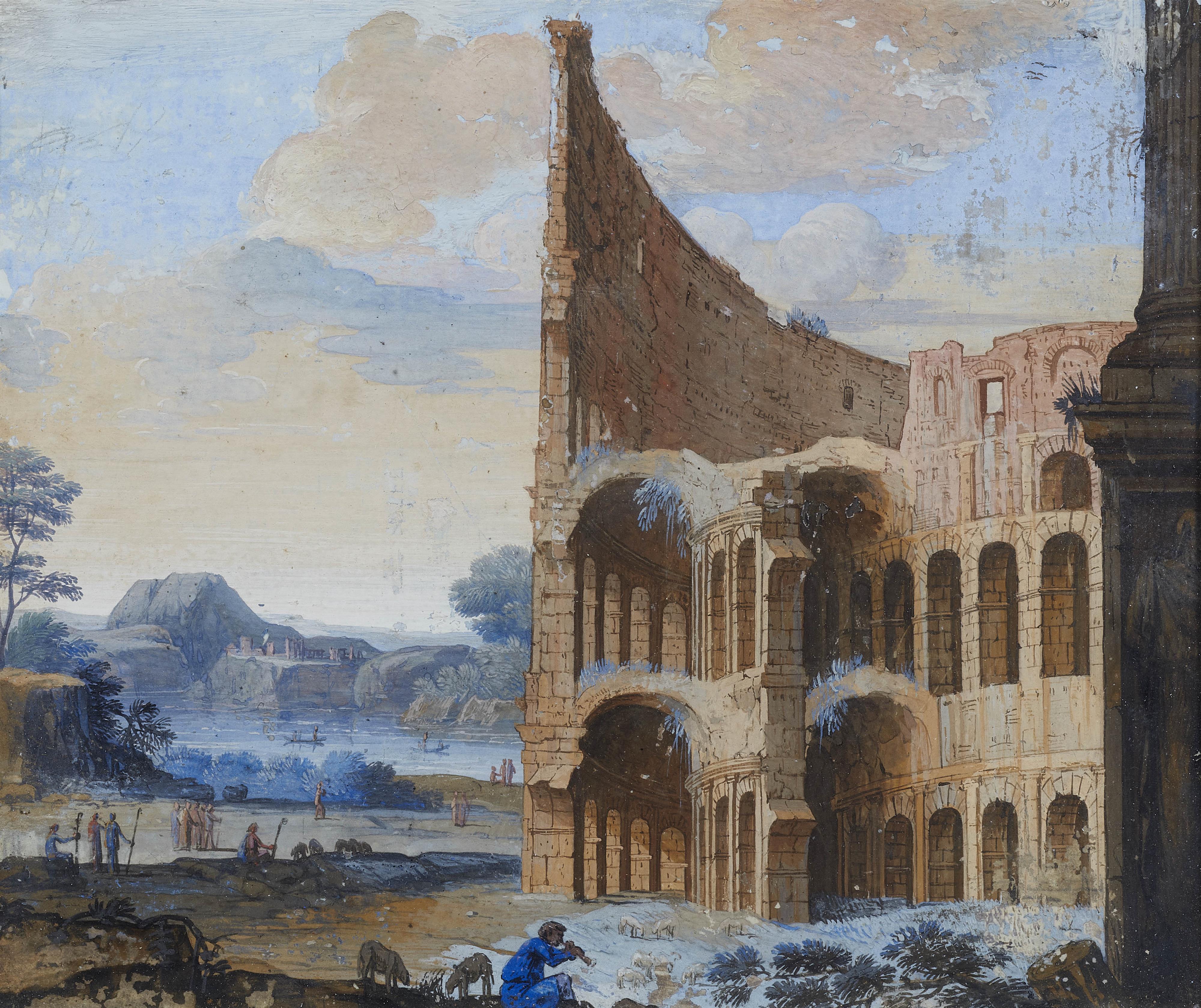 Pierre Patel - Landschaft mit antiker Arena