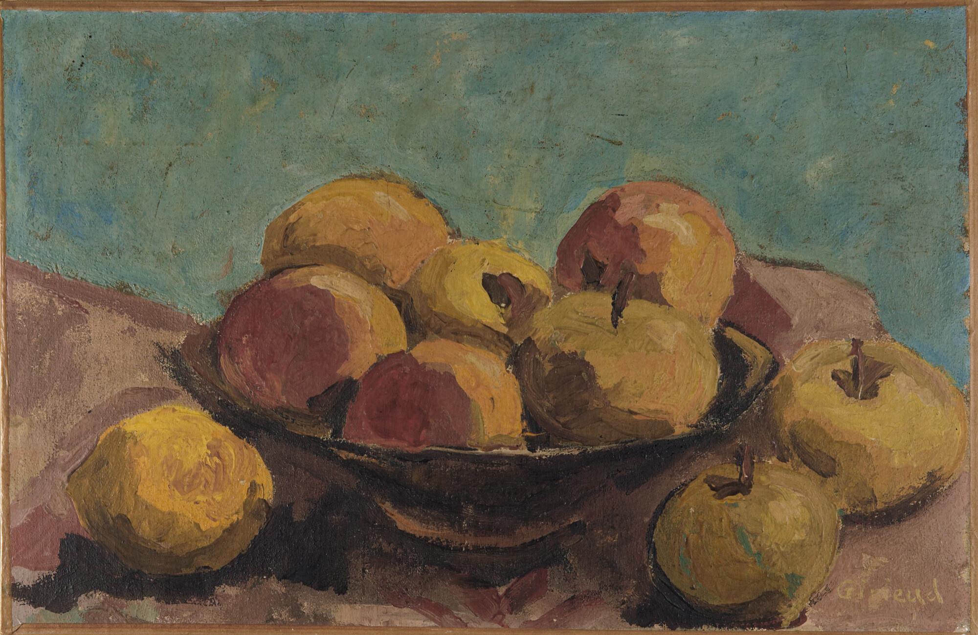 Pierre-Paul Girieud - Nature morte aux pommes.