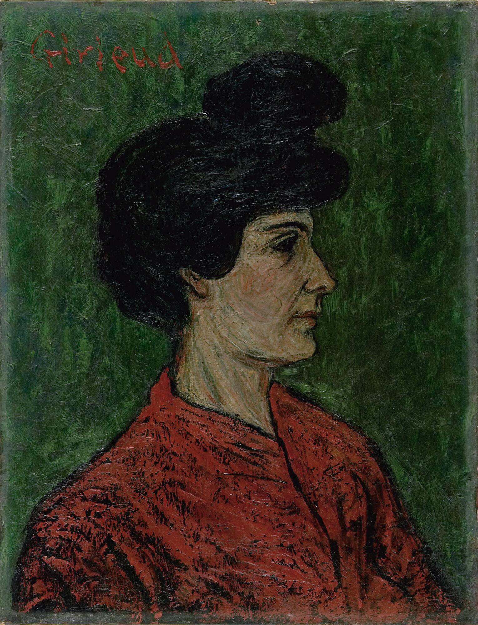 Pierre-Paul Girieud - Portrait Augusta Girieud en rouge.