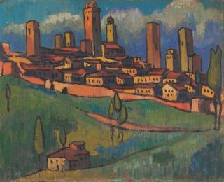 Pierre-Paul Girieud - „San Gimignano de la route de Sienne“