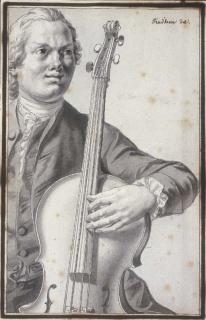 Pierre-Paul Prud\'Hon - Le Baron de Joursanvault jouant de la basse de viole