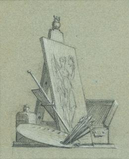 Pierre-Paul Prud\'Hon - Les Attributs de la Peinture ou \'La Palette\'