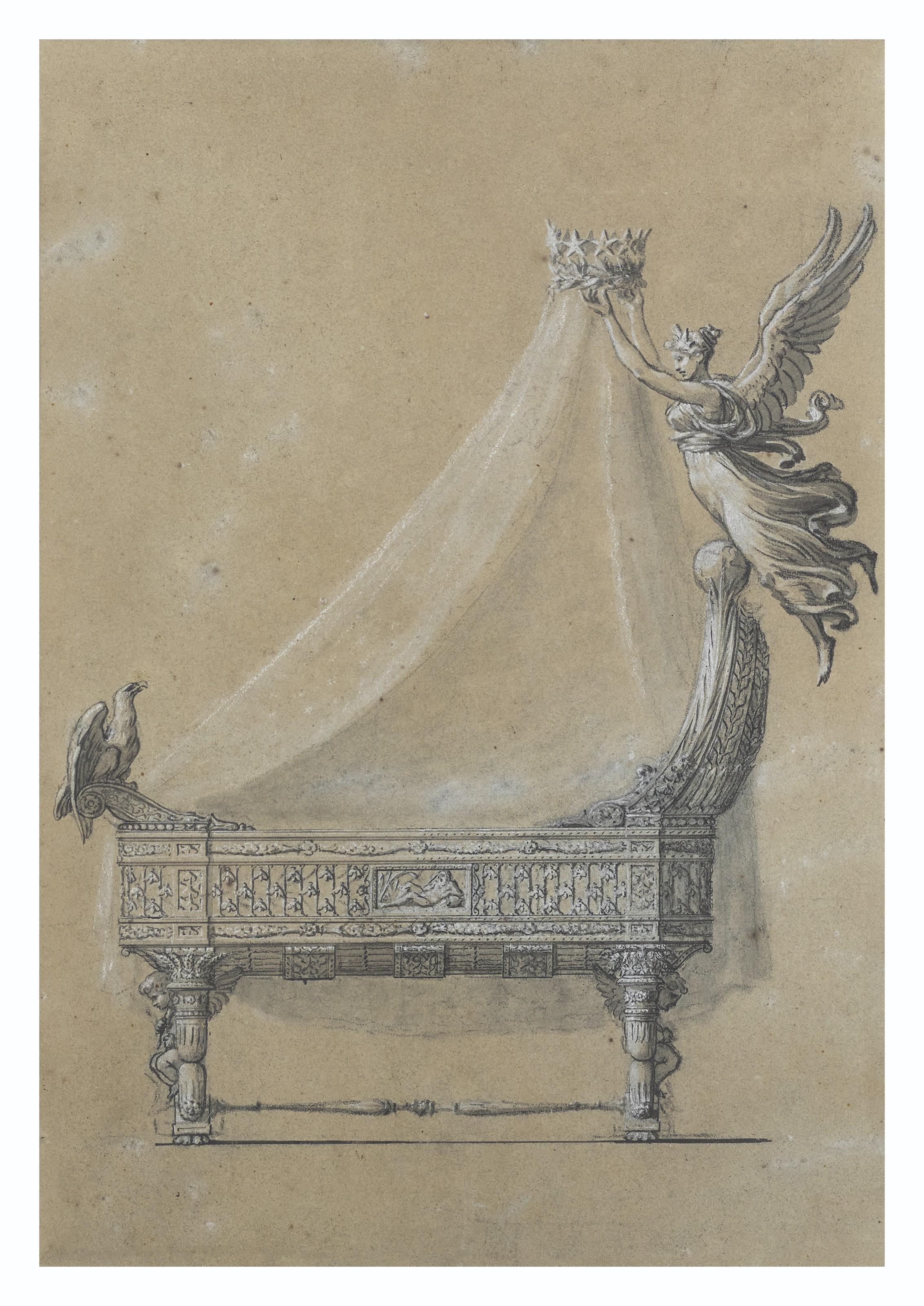 Pierre-Paul Prud\'Hon - Projet du berceau du roi de Rome