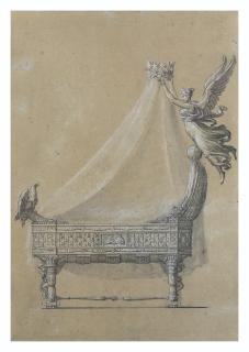 Pierre-Paul Prud\'Hon - Projet du berceau du roi de Rome