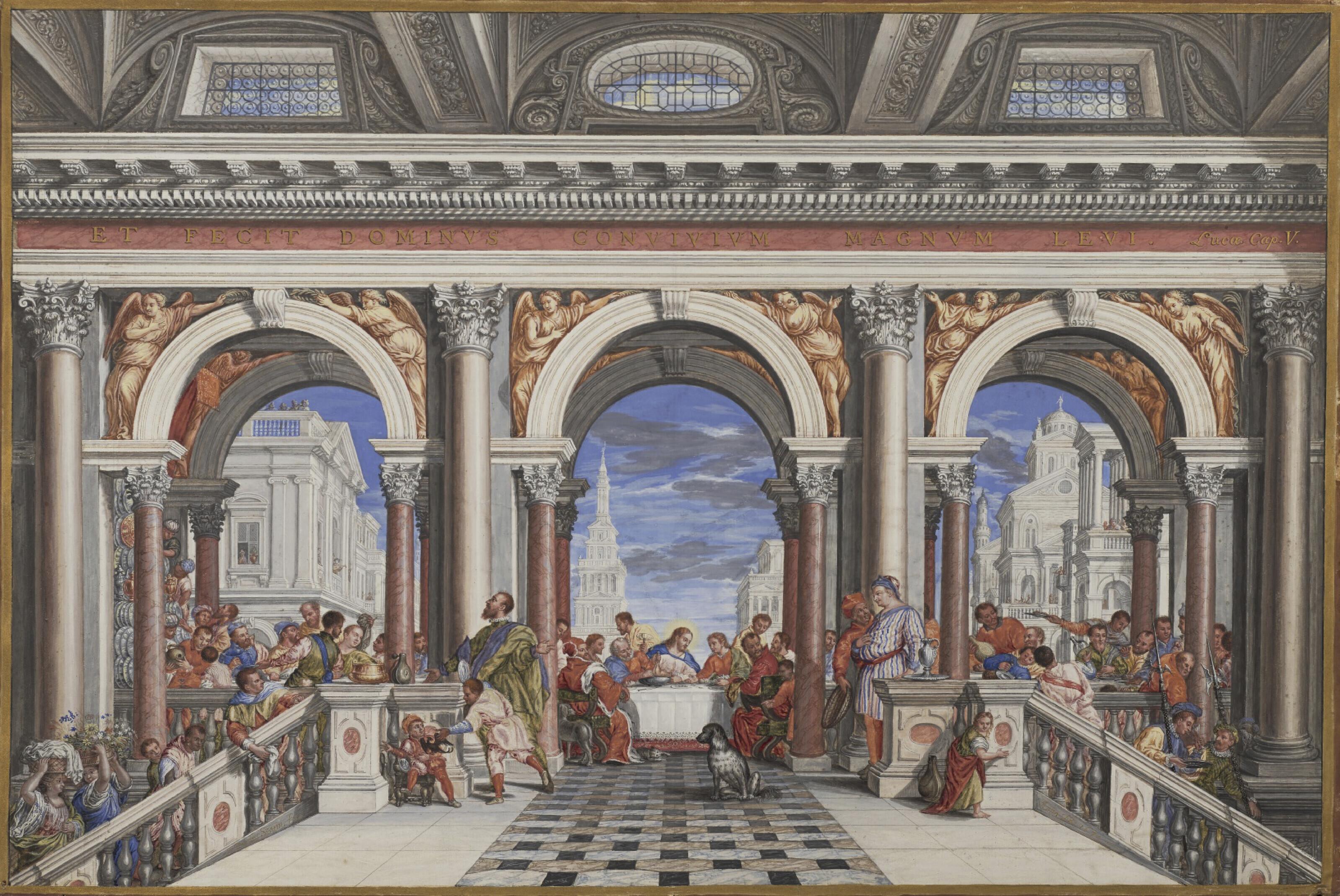 Pierre-Paul Sevin - The Feast in the house of Levi, after Paolo Veronese