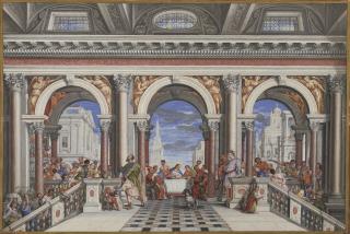 Pierre-Paul Sevin - The Feast in the house of Levi, after Paolo Veronese