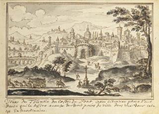 Pierre-Paul Sevin - Vue de Tolentino; et Vue de Tolentino du côté du pont
