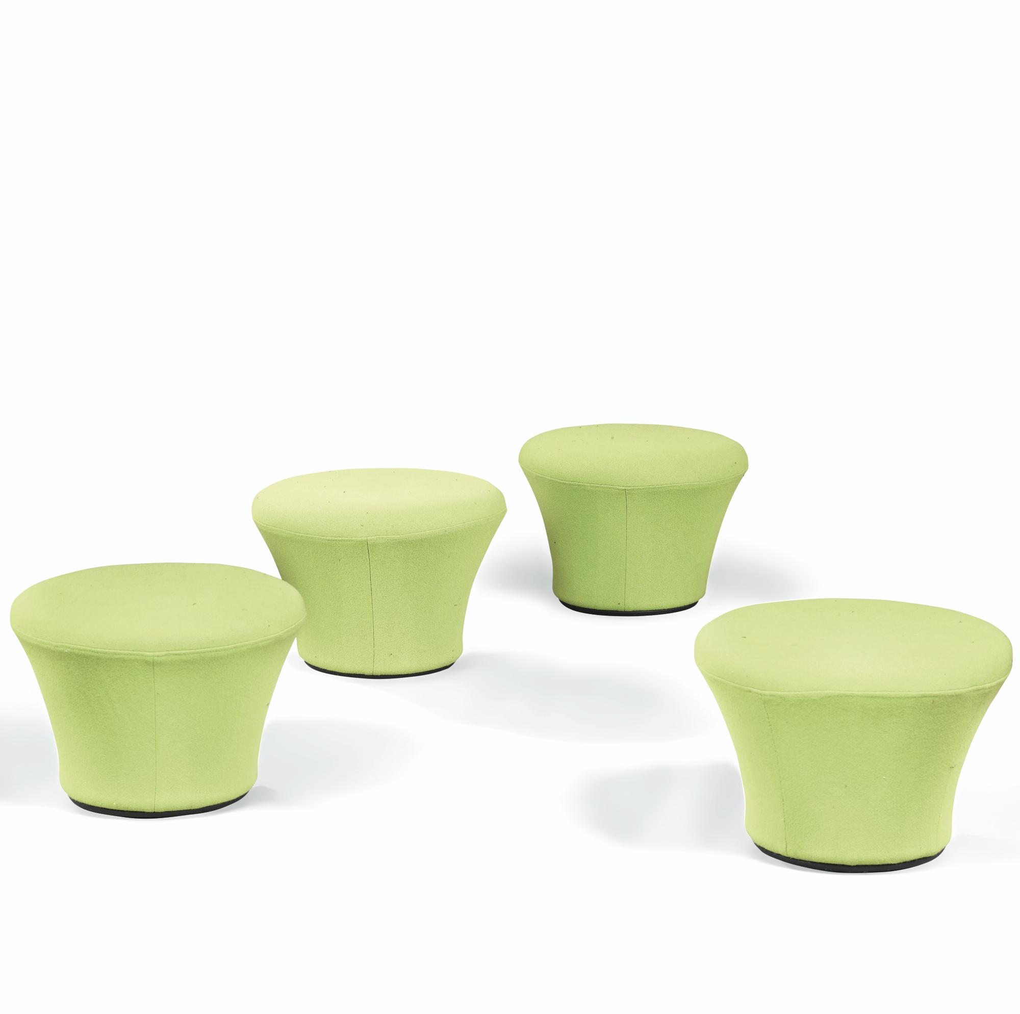 Pierre Paulin - Suite De Quatre Ottomans Mushroom