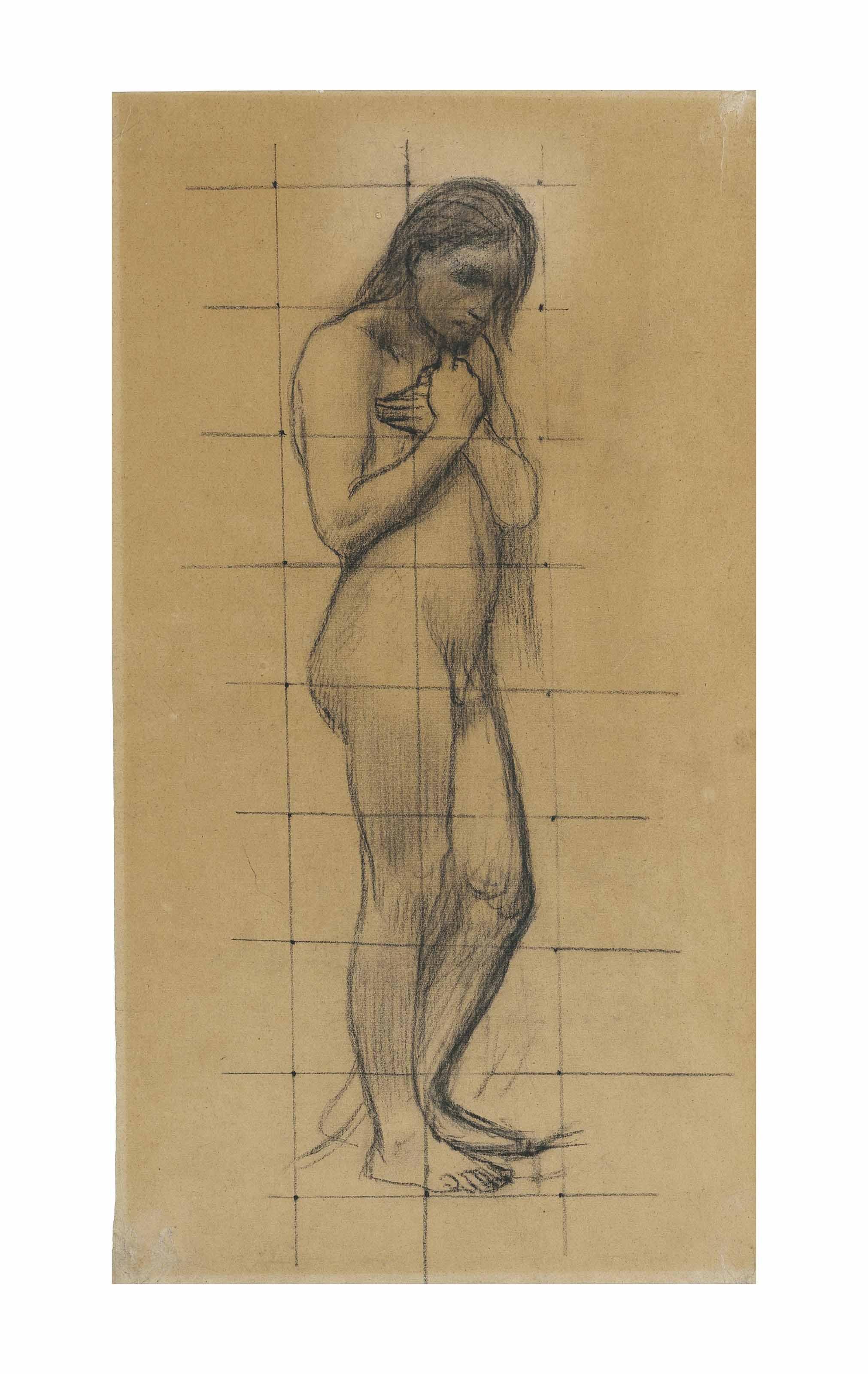 Pierre Puvis De Chavannes - A Standing Female Nude