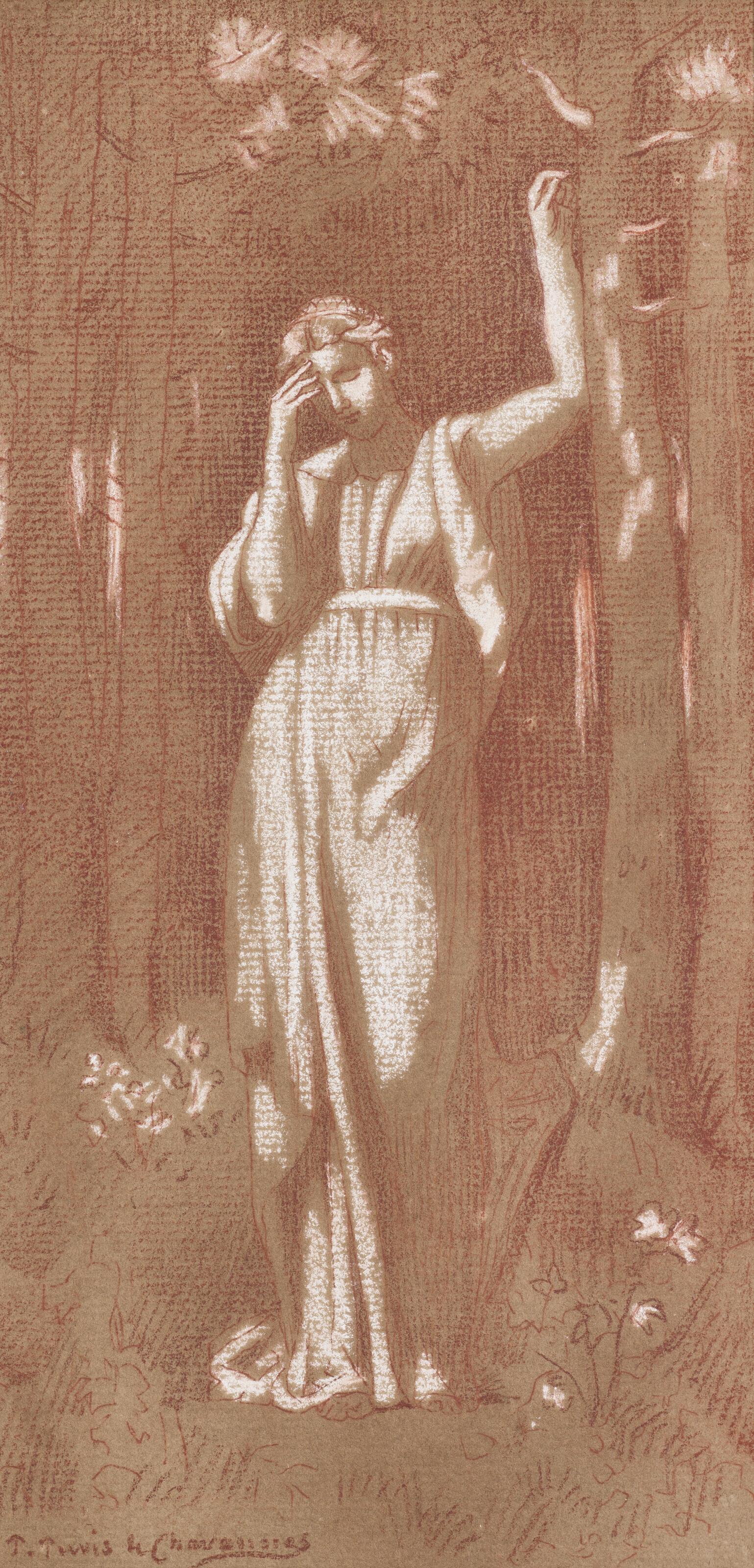 Pierre Puvis De Chavannes - Étude pour \'Le Recueillement\'