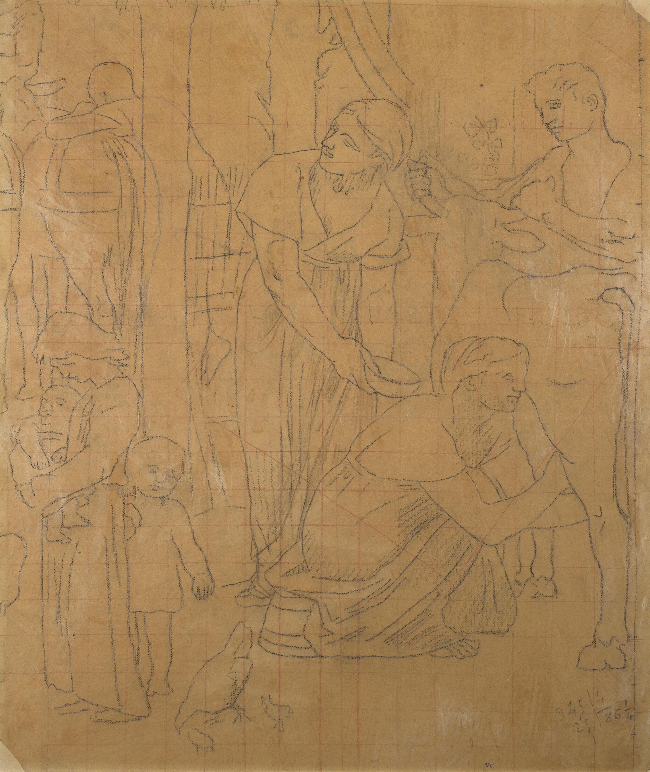 Pierre Puvis De Chavannes - Étude pour l’Enfance de sainte Geneviève