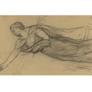 Pierre Puvis De Chavannes - French Study For An Allegorical Figure: A Muse 