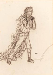 Pierre Puvis De Chavannes - Garçon portant une guirlande de feuillage