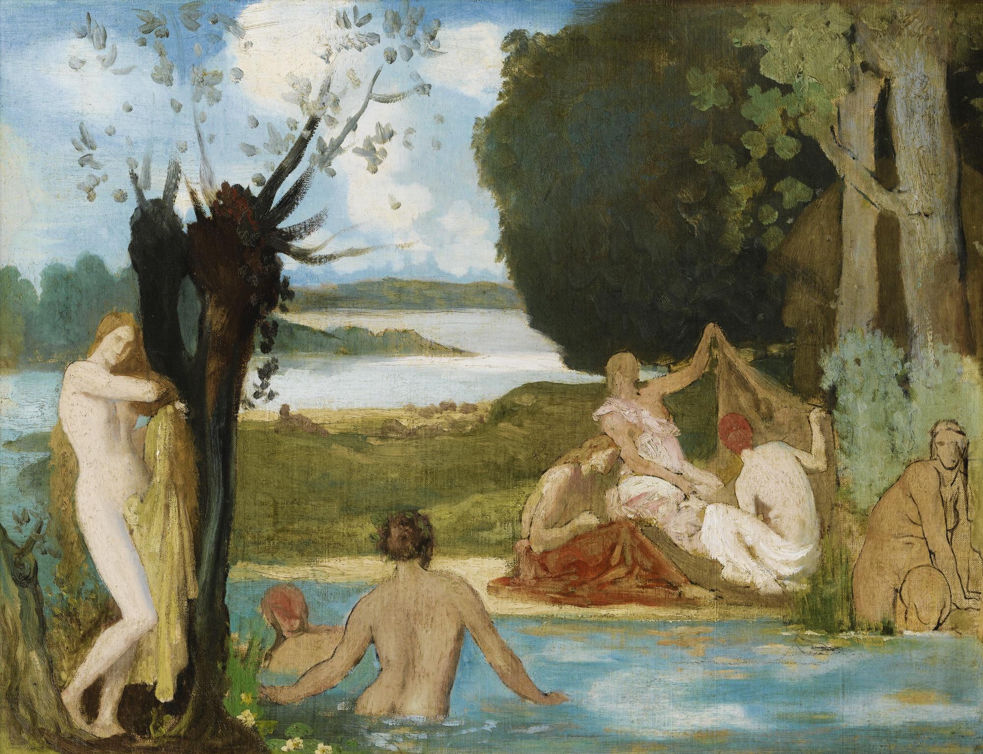 Pierre Puvis De Chavannes - Sketch For Summer : The Bath
