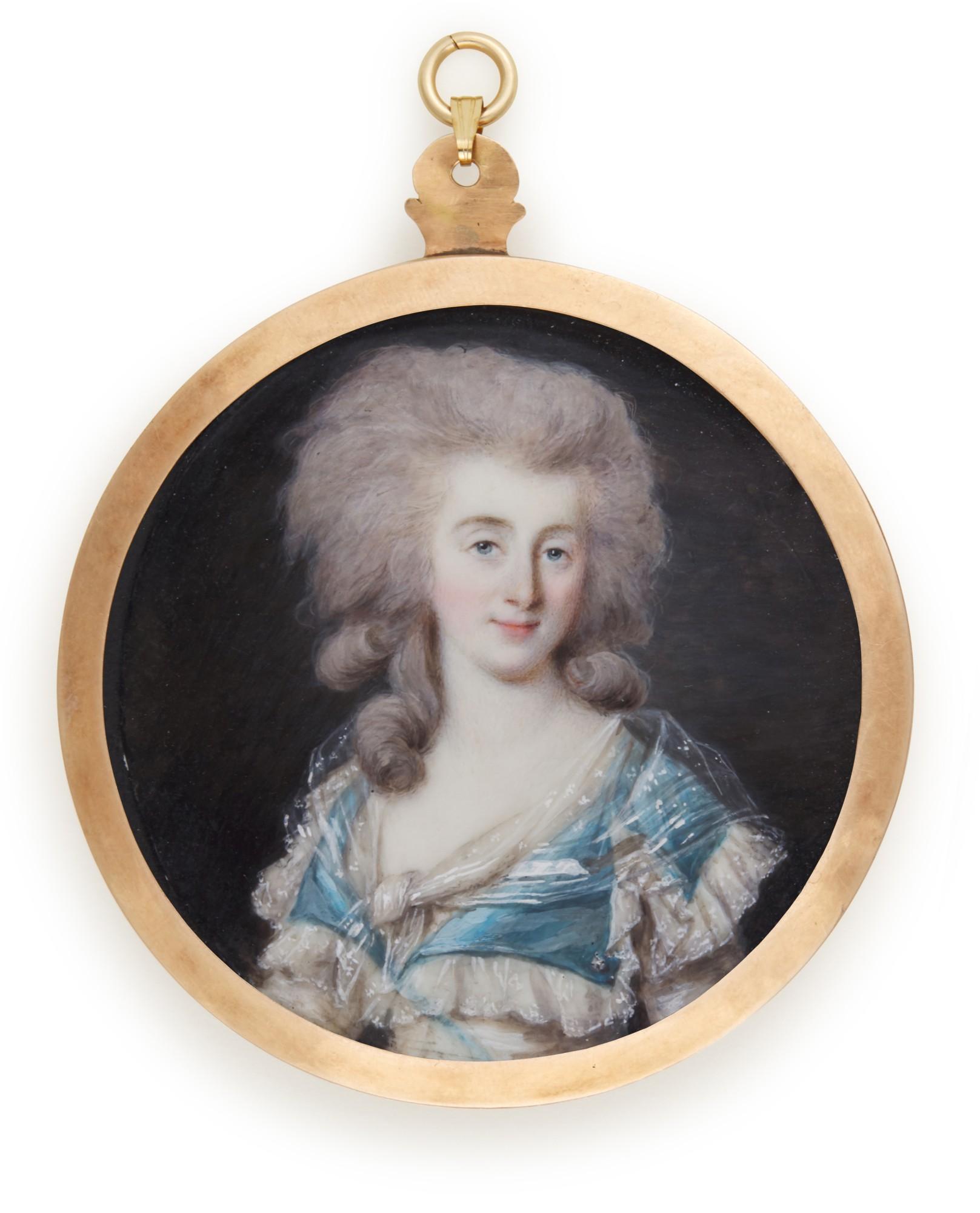 Pierre Rouvier - Portrait of a lady, traditionally identified as Madame le Génerale D\'Hautville, née Prévost, circa 1785