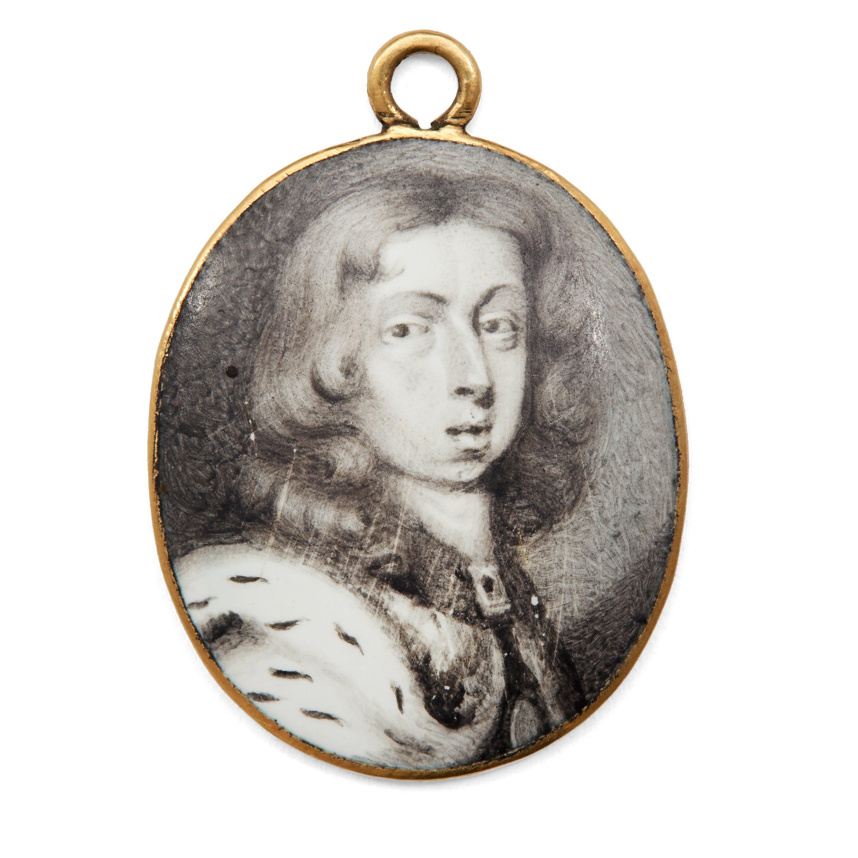 Pierre Signac - Miniature, King Charles XI (1655-1697)