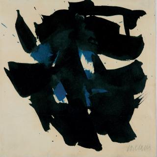 Pierre Soulages - Abstrakte Komposition.