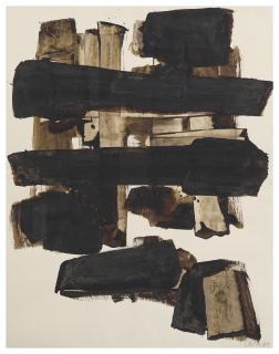 Pierre Soulages - Brou De Noix, 65 X 50 Cm, 1958