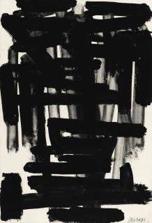 Pierre Soulages - Gouache 56 X 38 Cm, 1955
