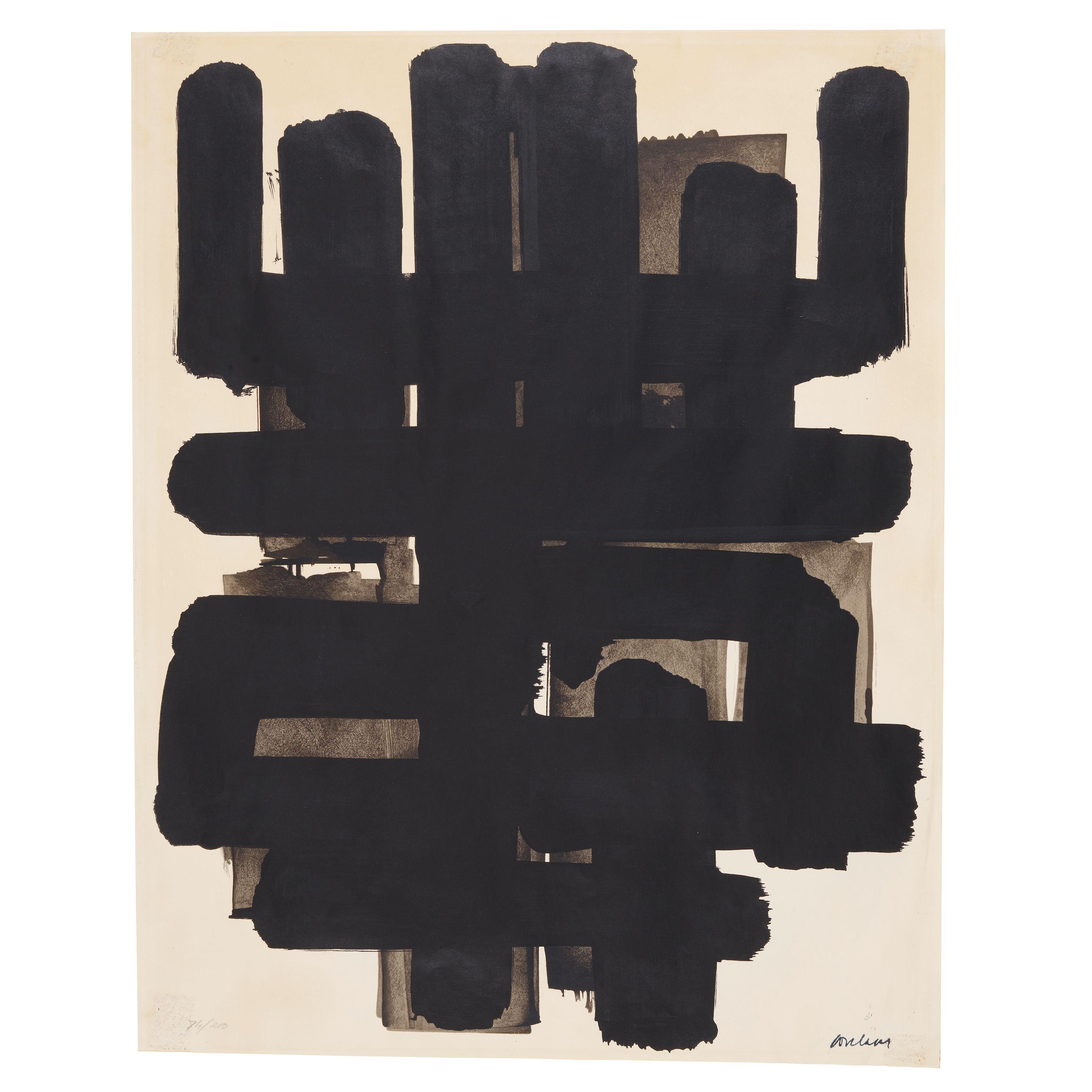 Pierre Soulages - Lithographie n˚3
