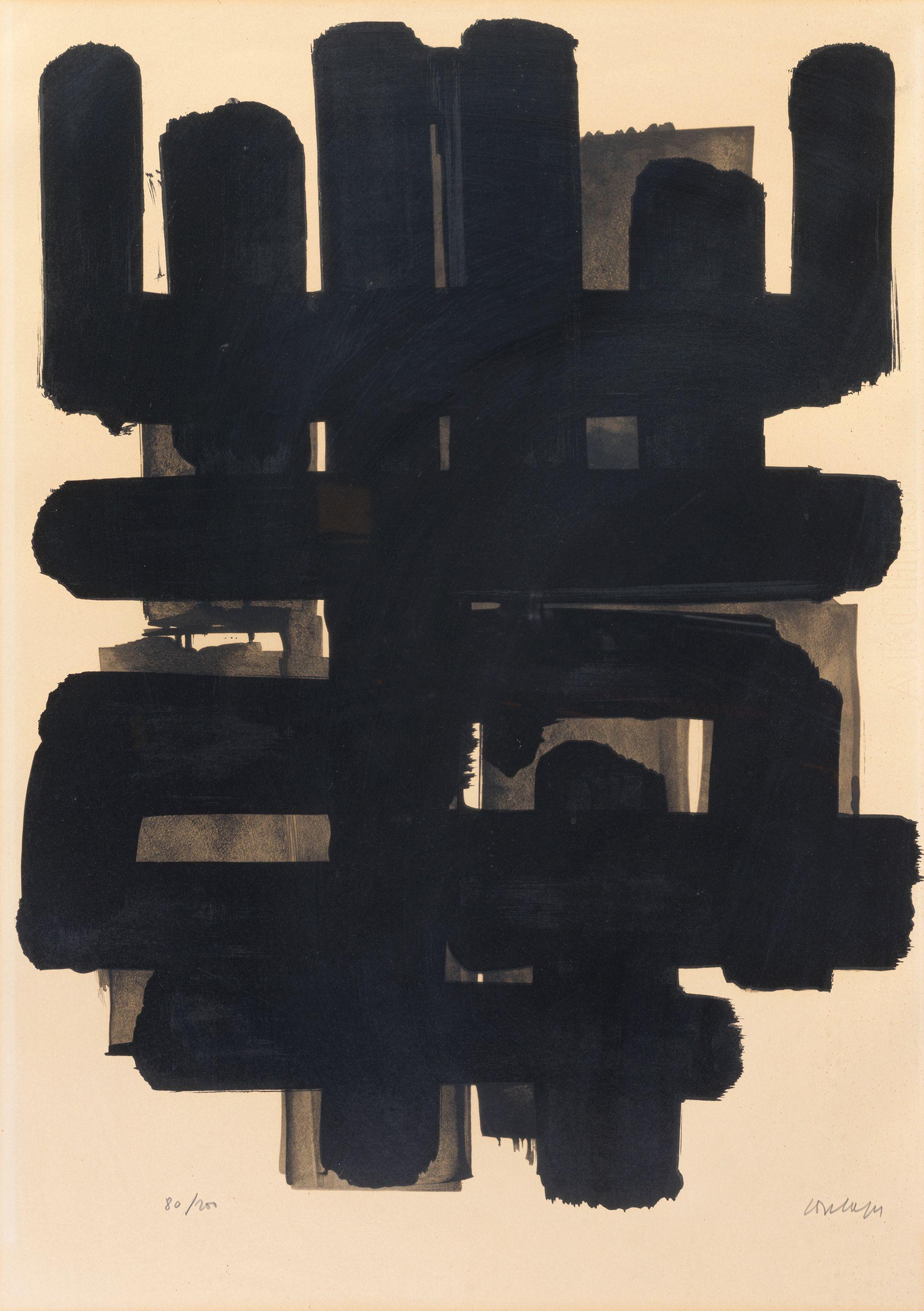 Pierre Soulages - Lithographie n˚3