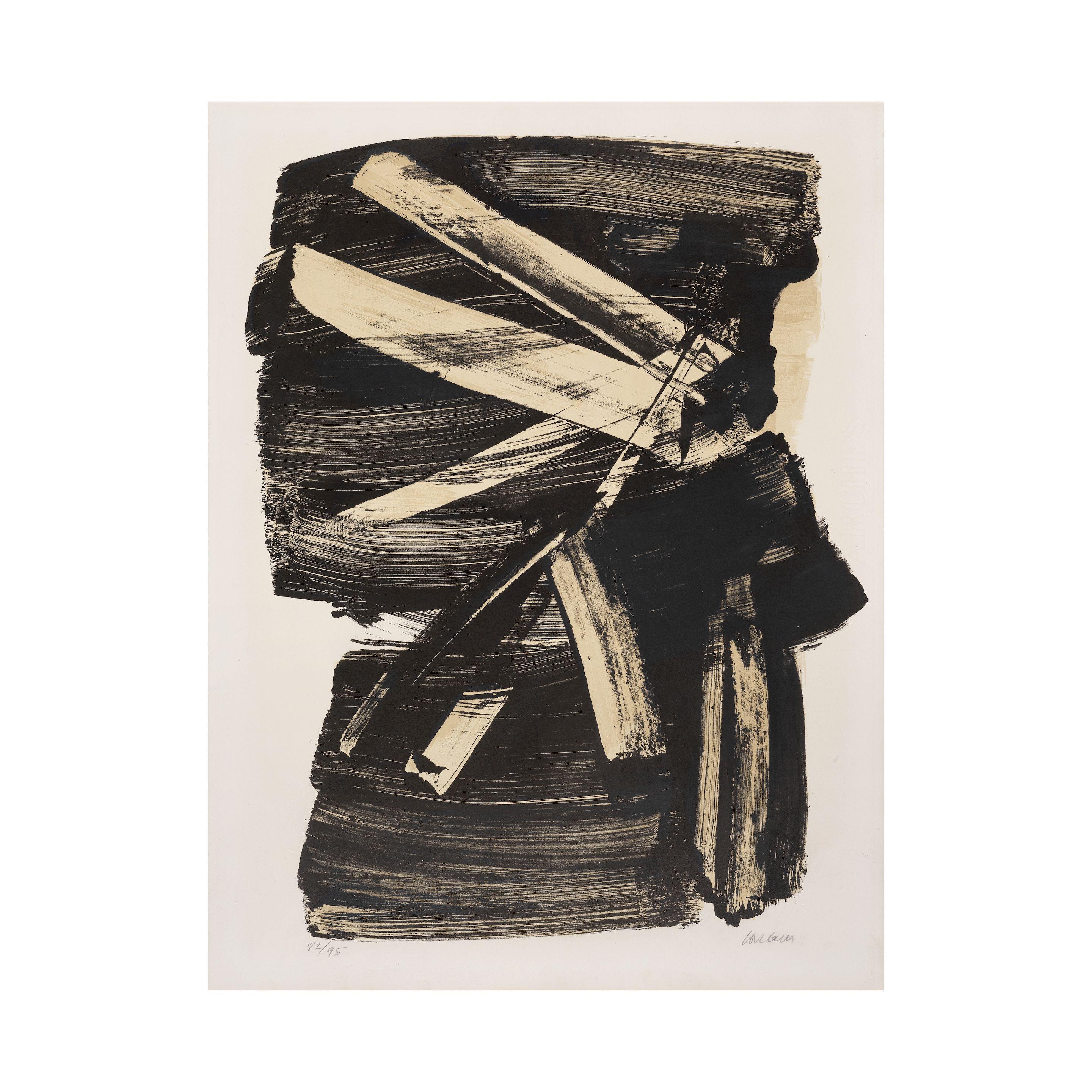 Pierre Soulages - Lithographie n°10, 1963