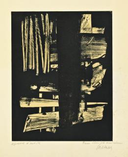 Pierre Soulages - Lithographie n°9 (Rivière 9; Encrevé et Miessner 54)