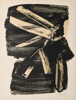 Pierre Soulages - Lithographie No 10.