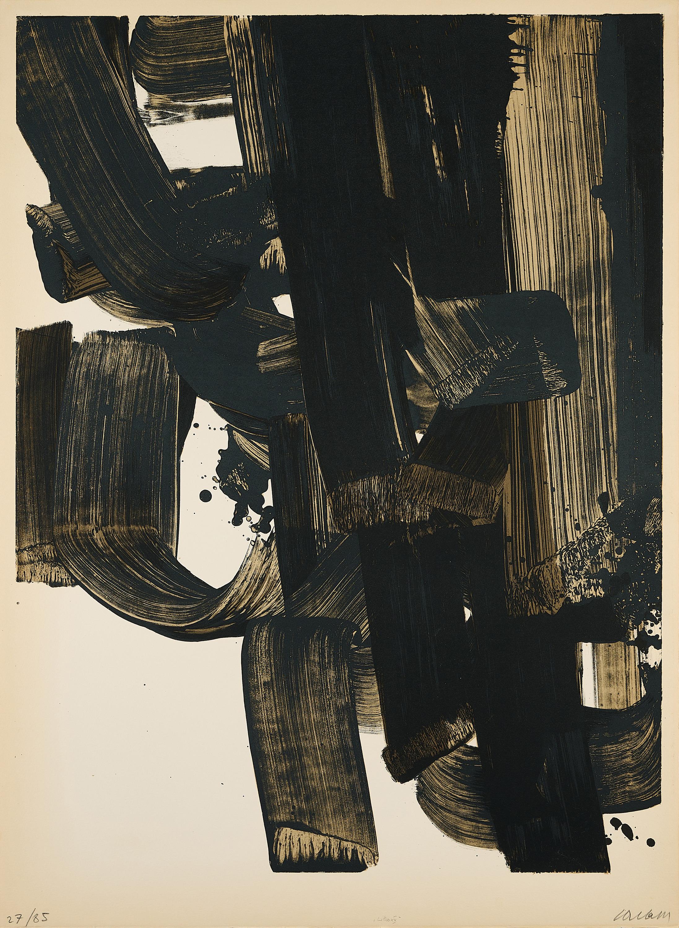 Pierre Soulages - Lithographie No. 20a.