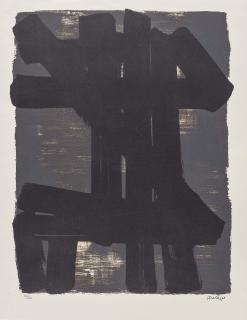 Pierre Soulages - Lithographie No. 6.