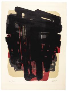 Pierre Soulages - Lithographie No 8 (Rivière 8)