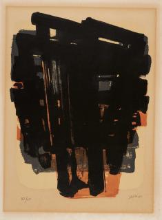 Pierre Soulages - Lithographie No. 8