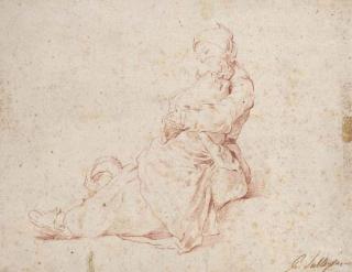 Pierre Subleyras - A mother cradling a child, after Abraham Bloemaert