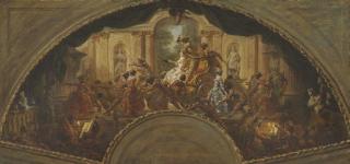 Pierre Subleyras - The Triumph of Harlequin And Columbine: A Design For A Fan