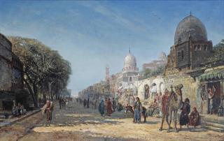 Pierre Tetar Van Elven - A Bustling Day In The Streets Of Cairo