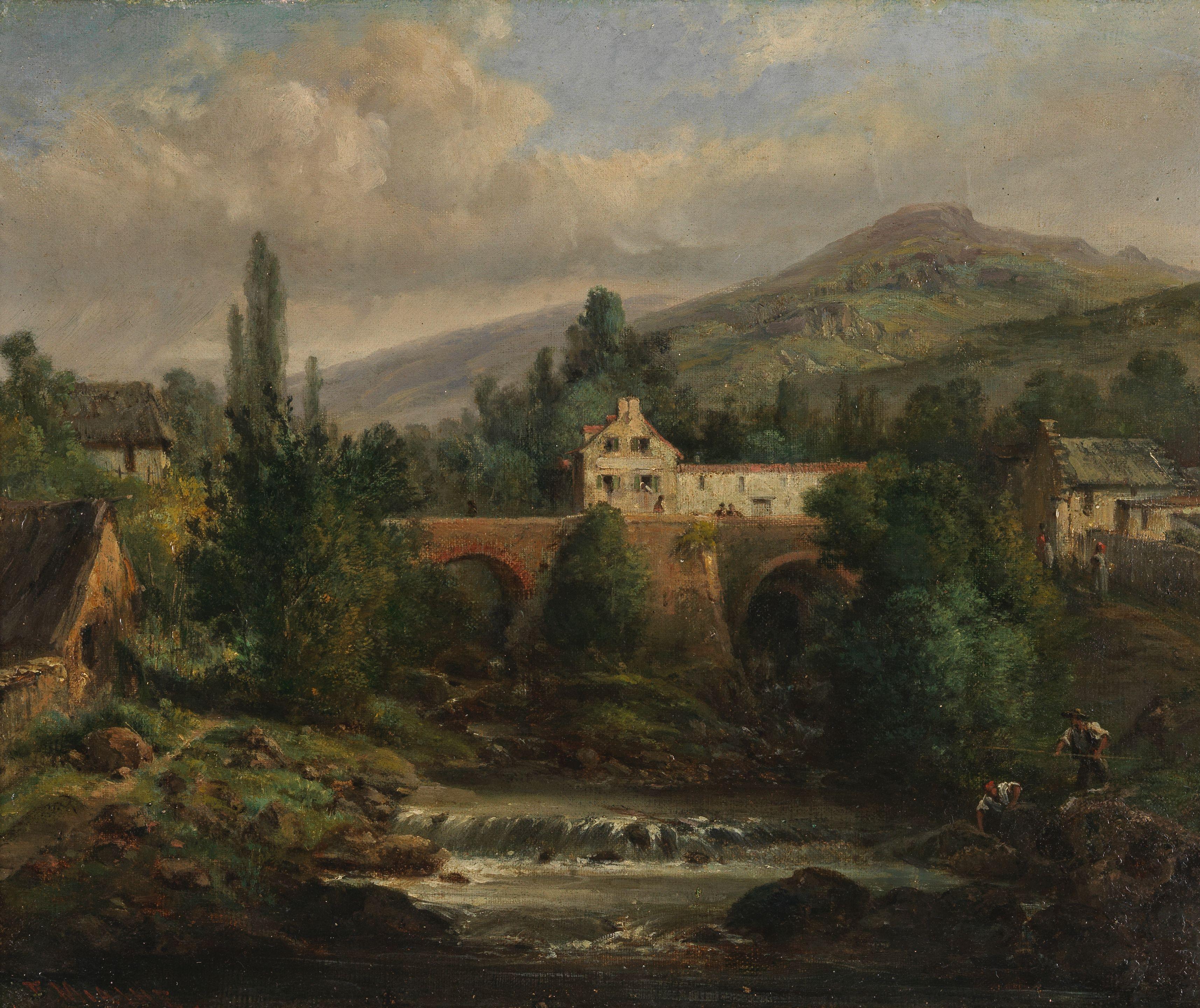 Pierre Toussaint Frédéric Mialhe - La rivière du village
