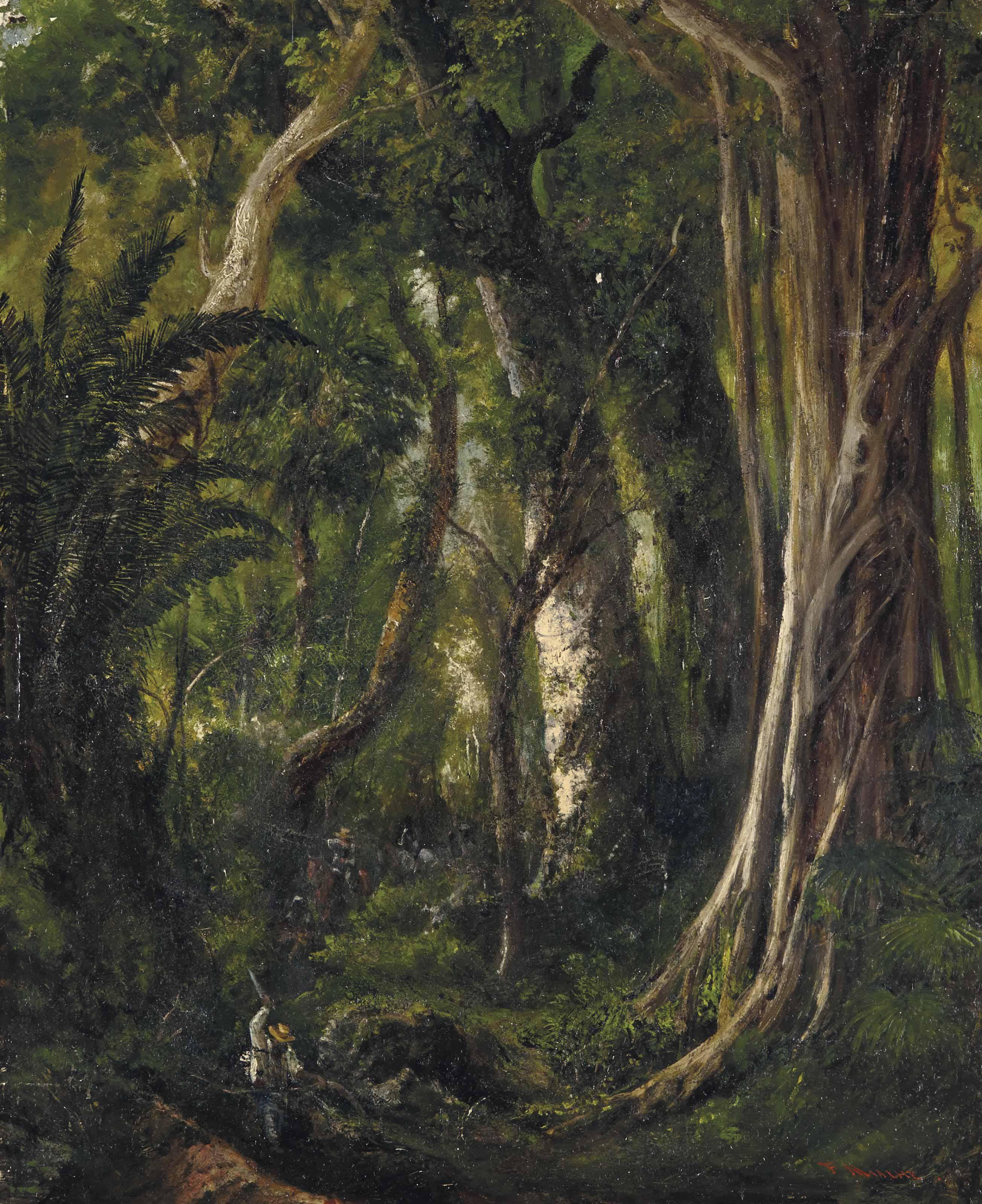 Pierre Toussaint Frédéric Mialhe - Travellers in a Cuban forest