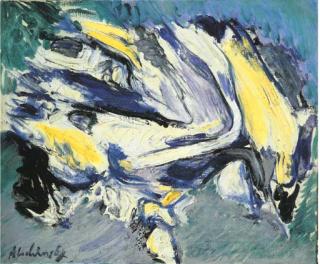 Pierrre Alechinsky - Virage au bleu