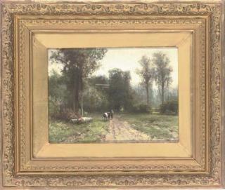 Piet A. Schipperus - A shady woodland track; and Returning from the dairy
