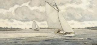 Piet De Regt - Aan de wind: sailing boats in a breeze