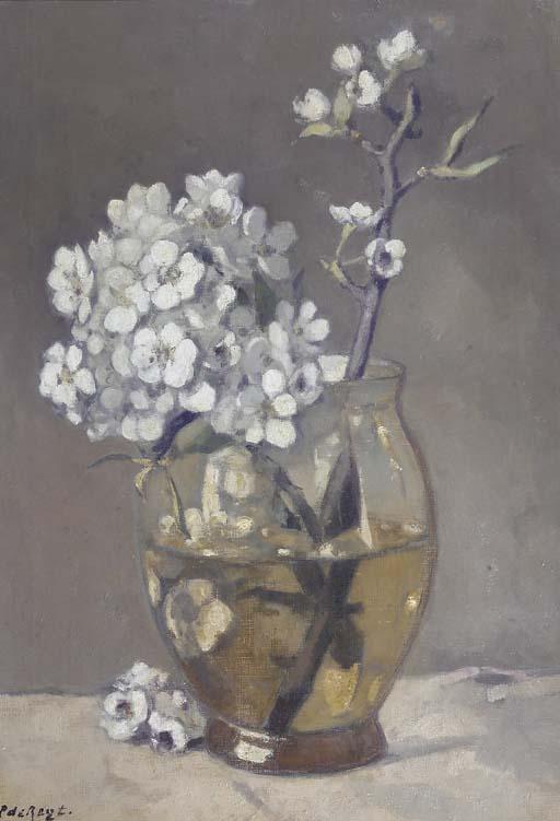 Piet De Regt - Perenbloesem in vaas: Pearblossoms in a glass vase