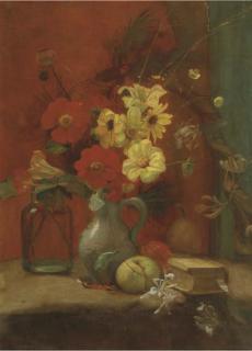 Piet Meiners - Ewyckshoeve: mixed flowers on a table